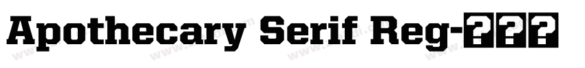 Apothecary Serif Reg字体转换